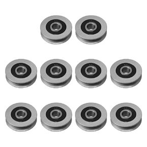 10PCS U Shape Pulley 12 * 50 * 13MM Iron Bearing Steel Cable Pulley U-Shape Groove Wheel