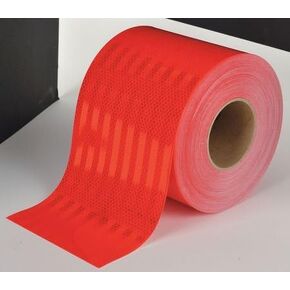 Safe Way Traction 6 Inch Wide x 10 Feet Long of 3M Diamond Grade Conspicuity Solid Red Reflective Safety Tape 983-72NL