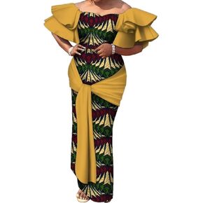 Fashion Robe Africaine African Dresses for Women Flare Sleeve Elegant Dashiki Maxi Long Party Dresses Evening Gowns
