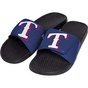 MLB Texas Rangers Unisex CROPPED BIG LOGO YOUTH SLIDECROPPED BIG LOGO YOUTH SLIDE, Team Color, S