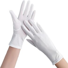 Women UV Protection Gloves Sunscreen Gloves Full Finger Touchscreen Summer for Driving Riding Outdoor Activities