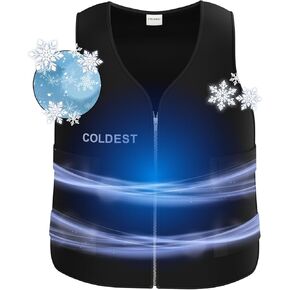 Coldest Cooling Vest, Reusable Ice packs Vest Jacket for Hot Weather, Ice Vest for Men & Women for Cycling, Running, Athletes