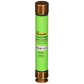 Bussmann FRS-R-15 Tron FRS-R Energy Efficient Non-Indicating Time Delay Fuse, 600 Vac/300 Vdc, 15 A