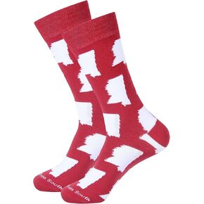 Mississippi Socks For Men and Women - Apparel Gift for Mississippi Fans - Novelty MS Fans and Alumni Gifts