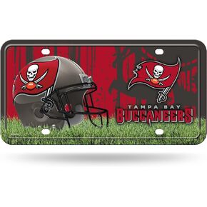 Rico Industries NFL Tampa Bay Buccaneers Primary Metal Auto Tag 8.5" x 11" - Great for Truck/Car/SUV