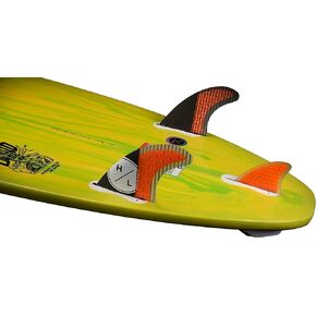 Hyperlite Droid Surf Fin Set W/Key (3 Pack) Wakesurf Fins Orange