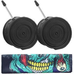 2 Pcs 29 Inch Bike Tubes 29x1.9/2.3 FV48mm Presta Valve Compatible with 29x1.9/1.95/2.0/2.125/2.3 Mountain Bike Tire with One Outdoor Headwear
