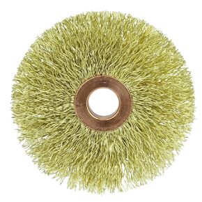Weiler 29078 3" Small Diameter Crimped Wire Wheel, 0.014" Brass Fill, 1/2" Arbor Hole, Made in The USA (Pack of 10)