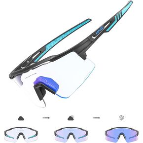 KAPVOE Photochromic Cycling Glasses Mountain Bike Sunglasses Clear MTB Bicycle Riding Baseball Running Golf for Men Women