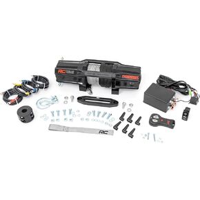 Rough Country 6,500LB UTV Electric Winch | 2.7HP | Synthetic Rope - RS6500SA