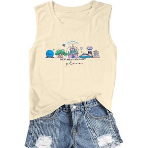 FASHGL Magic Kingdom Tank Top for Women May The Magic Be with You Tank Tops Summer Vacation Sleeveless Graphic Tee Shirt in Kuwait