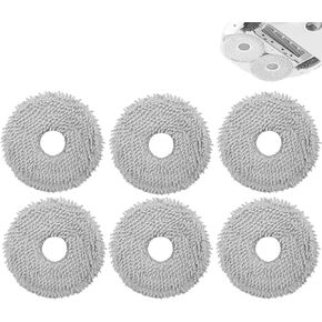 6pcs Moppad for Roborock Q Revo/Q Revo Maxv/Q revo Master/Q revo S/Q Revo Pro / P10 Pro /P10 Robot Vacuum Cleaner Replacement Part, Microfiber Mop Pad Washable Wipes Accessory Set
