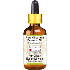 Pure Olibanum Essential Oil (Boswellia carterii) with Glass Dropper Steam Distilled 15ml (0.50 oz)