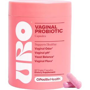 URO Vaginal Probiotics for Women pH Balance with Prebiotics & Lactobacillus Blend - Womens Health Supplement - Promote Healthy Vaginal Odor & Vaginal Flora, 60 Count (Pack of 2)