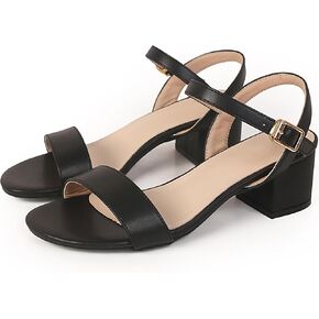 PPXID Women's Open Toe Ankle Strap Chunk Low Heel Pump Sandals in Saudi Arabia