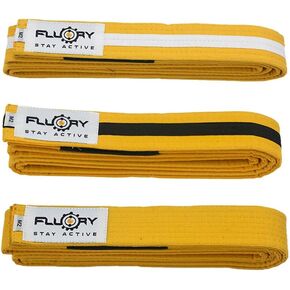 حزام FLUORY BJJ للأطفال، أحزمة الجيو جيتسو البرازيلية مصنوعة من القطن بنسبة 100%