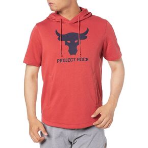 Under Armour Men's Project Rock Terry Short Sleeve Hoodie (US, Alpha, Small, Regular, Regular, Red)