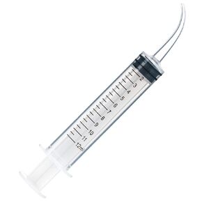 Globe Scientific 159014 Transfer Syringe, Printed Graduations, Curved Tip, 12mL Capacity, Pack of 50