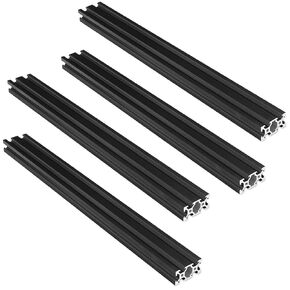 4 PCS 16 Inch 2040 Aluminum Extrusion, Aluminum Profile Extrusion Linear Rail, Aluminum Extrusion aluminum alloy Black for 3D Printer and CNC DIY Laser Engraving Machine,by GENHAKON