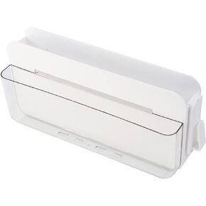 Fdit Wall Storage Rack,Clear Wall Mount Remote Control Holder Mobile Phone Charging Stationery Cosmetics Storage (Transparent)