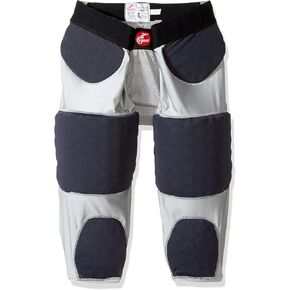 حزام كرة القدم Cramer Hurricane 7 Pad، مع وسادات للفخذ والورك وعظم الذيل، سروال كرة قدم مع بطانة إسفنجية لحماية إضافية، معدات تدريب كرة القدم مع حزام متكامل، رمادي، مقاس X-Large