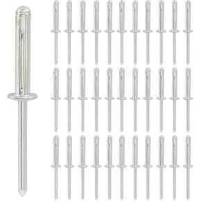 50PCS 3/16" x 1" Tri Grip Rivets Aluminum Trifold Exploding Pop Rivets Waterproof O Rings Included Ideal for Marine Boat, Kayak, and Canoe(Silver)