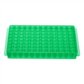 حامل أنبوب PATIKIL 96 Wells، حامل أنبوب طرد مركزي مزدوج اللوحة قطعة واحدة لأنابيب الطرد المركزي الدقيقة 0.2/0.5/1.5/2 مل، برتقالي