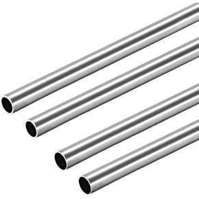 uxcell 304 Stainless Steel Tube, 5mm OD 0.2mm/0.4mm Wall Thickness 250mm Length Pack of 4
