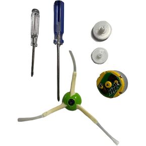 Side Brush Motor Module with Motor Gears and Screwdrivers Compatible for iRobot Roomba 500 600 700 800 900 e5 e6 i1 i2 i3 i4 i5 i6 i7 j7 S9 Robot Vacuum Cleaner Replacement Parts