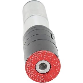 Keenso Bike Stem Riser, Bike Stem Riser 28.6mm Rise Range 3 to 50mm Aluminium Alloy Light Weight Stem Extender for Road Mountain Bike(Red) & Parts