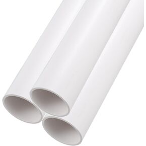 3pcs 5/8" x 0.8" PVC Pipe 24" Plastic Rigid Tubing Round High Impact Drain Pipe, [for Greenhouse Garden Home HVAC Plumbing] - 16x20mm / White