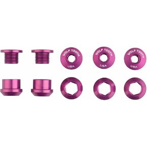 Wolf Tooth Components Set of 5 Chainring Bolts+Nuts for Single Ring (1X) Drivetrains