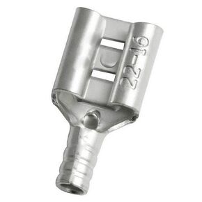 Morris 10250 Non-Insulated Double Crimp Female Disconnect .032 x .250 Tab 16-14 Wire Range, 100-Pack