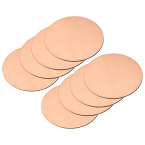 uxcell Pure Copper Sheet, 8pcs 1 3/16" x 0.04" 18 Gauge T2 Copper Metal Round Plate for Crafts, Electrical Repairs