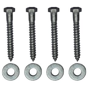 Jungle Gym Kingdom - 3" x 3/8" Swing Hangers Galvanized Lag Screws and Washers