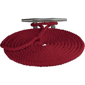 Sea Dog Line 302110025RD-1 Double Braided Nylon Dock Line, 3/8' X 25', Red