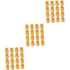 Toyvian 48 Pcs Tumbler Little Tiger Garden Statue Mini Wobble Toy Bonsai Decor New Year Lucky Mascot Spring Festival Zodiac Ornament Cars Toy Tiger Ornaments Plastic Household Model Child