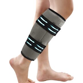 Relief Expert Shin Splint Ice Packs for Injuries Reusable, Cold Therapy Leg Ice Pack Wrap for Runners, Shin Compression Sleeve for Calf Leg Pain Relief, Swelling, Bruises and Sprains, Calf Ice Pack