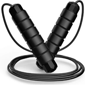 Jump Rope for Kids Adults, 9FT Premium Speed Jump Rope with PVC Handle and Ball Bearing, Adjustable Length, Tangle-Free, for Fitness Exercise, Gym Training, Boxing, Outdoors