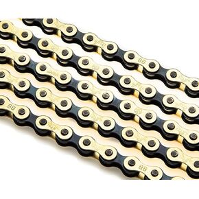 Izumi Chain V Super Toughness Track Chain V 1Sp 3/32" 1/2" 116 Gold/Black - Izumi-V N