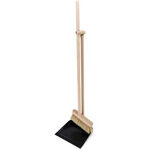 Copco Standing Broom with Dustpan, Beechwood