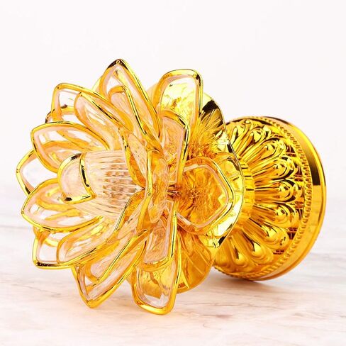 Pssopp Buddha Lotus Light LED Lotus Lamp Golden Lotus Light LED Lotus Buddhist Lamp Buddhism Faith Supplies with 36 Different Buddhist Song in Saudi Arabia
