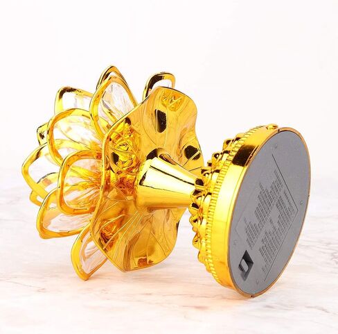 Pssopp Buddha Lotus Light LED Lotus Lamp Golden Lotus Light LED Lotus Buddhist Lamp Buddhism Faith Supplies with 36 Different Buddhist Song in Saudi Arabia