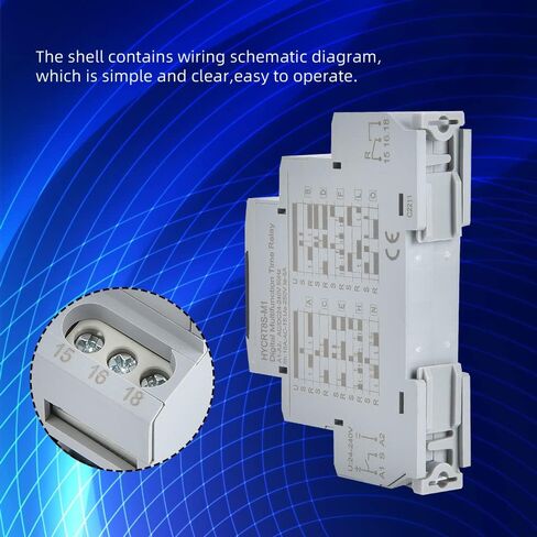 Cyclic Time Delay Relay Digital Display HYCRT8S-J1 AC/DC 24-240V Button Adjustment Cycle Time Relay DIN Rail Mount Type in Kuwait
