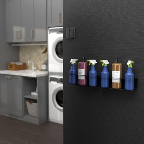 Koova All-Purpose Spray Bottle Holder | Easy Install Wall Mount - Hardware Included | Heavy-Duty Powder Coated Steel Storage Rack for Garage And Home | Craft Workspace Paint Bottle Organizer USA Made in Saudi Arabia