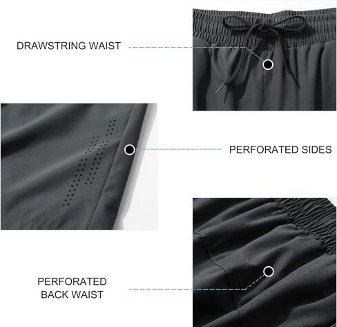 شورت رياضي للجري للرجال من Surenow، شورت رياضي خفيف الوزن مع جيوب بسحاب، شورت رياضي سريع الجفاف للرجال in Kuwait