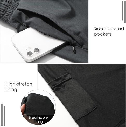 شورت رياضي للجري للرجال من Surenow، شورت رياضي خفيف الوزن مع جيوب بسحاب، شورت رياضي سريع الجفاف للرجال in Kuwait