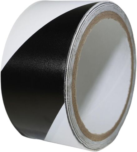 GGR Supplies T.R.U. SST-618C Black & White Hazard Warning Safety Stripe Tape: 2" in. wide x 18 yds. in Saudi Arabia
