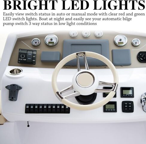 2 Sets Bilge Pump Switch (on-off-on) 3 Way Bilge Pump Switch Panel 12v/24v Bilge Pump for Boats (Built in 15A Circuit Breaker) in Saudi Arabia