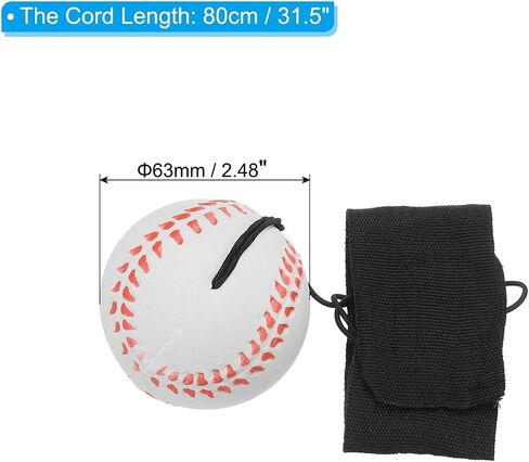 PATIKIL Sports Wrist Ball Rubber Rebound Wristband Wrist Return Ball Sport on a String for Exercise in Saudi Arabia